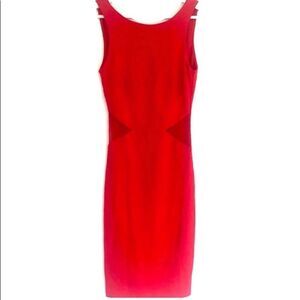 Zara Trafaluc Red Sleeveless Body Con Dress Sz M